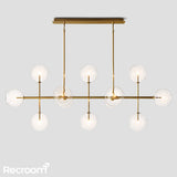 Glass Global Mobile Linear Chandelier 72'' - Zonesus