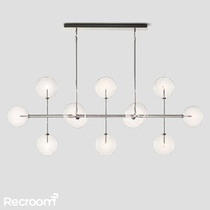 Glass Global Mobile Linear Chandelier 72'' - Zonesus