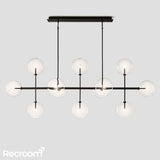 Glass Global Mobile Linear Chandelier 72'' - Zonesus