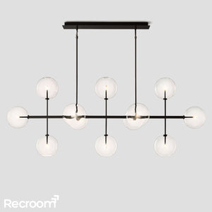 Glass Global Mobile Linear Chandelier 72'' - Zonesus