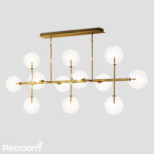Glass Global Mobile Linear Chandelier 72'' - Zonesus
