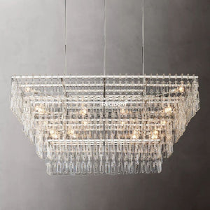 Marige Tiered Rectanglar Chandelier 60” 72“ - Zonesus