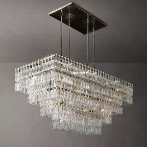 Marige Tiered Rectanglar Chandelier 60” 72“ - Zonesus