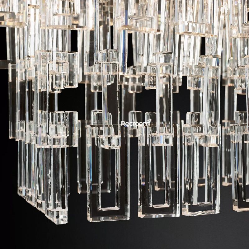 Marige Tiered Rectanglar Chandelier 60” 72“ - Zonesus