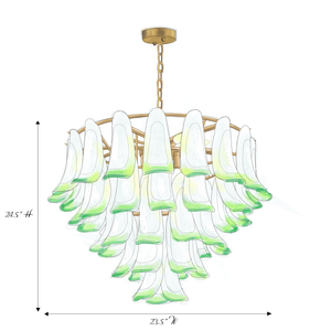 Murano Mid Century Petal Chandelier - Zonesus
