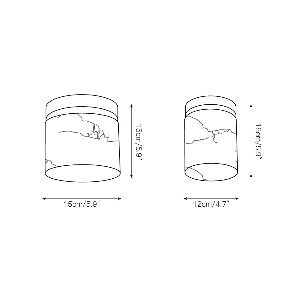 Melange Alabaster Ceiling Light - Zonesus