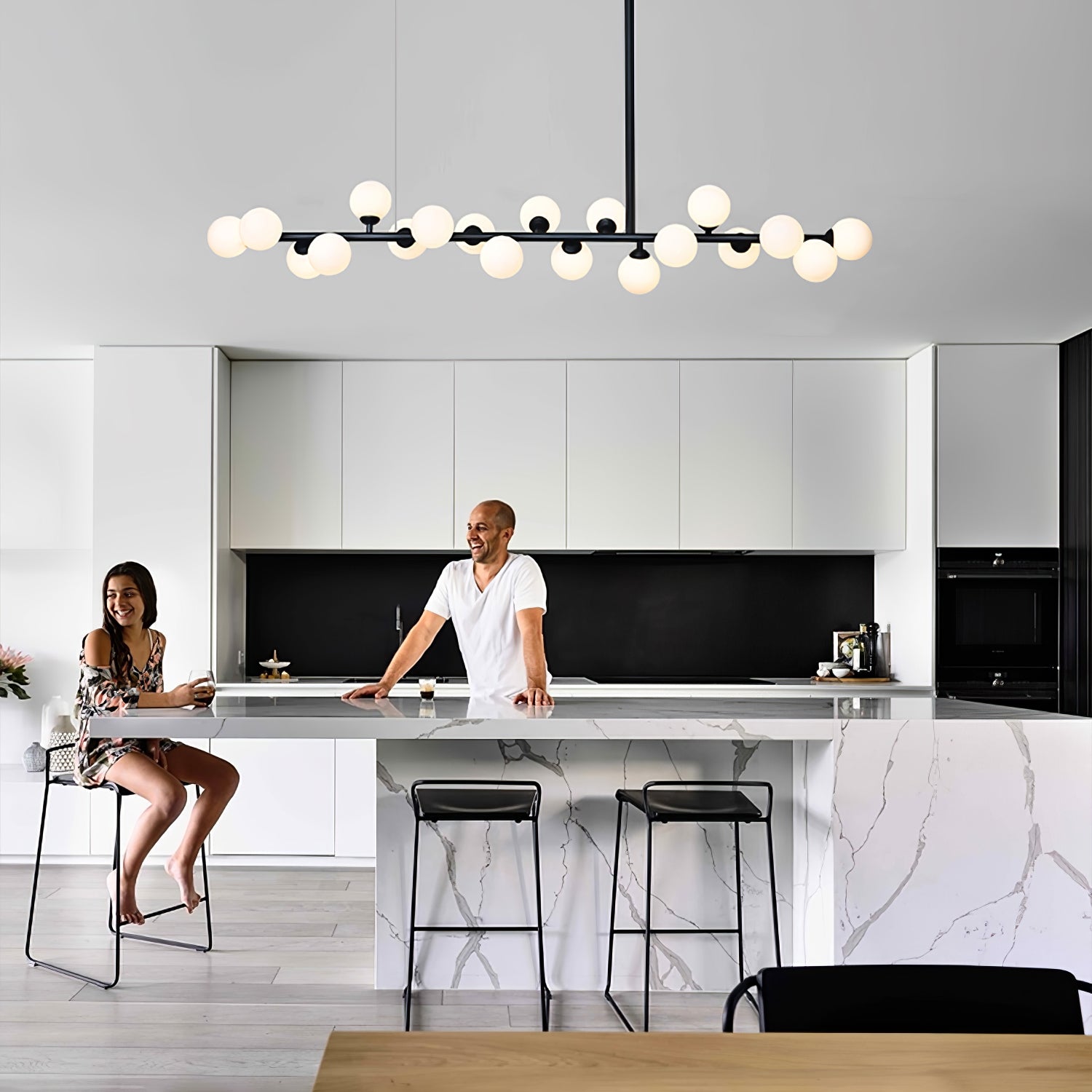 Linear Balls Chandelier - Zonesus