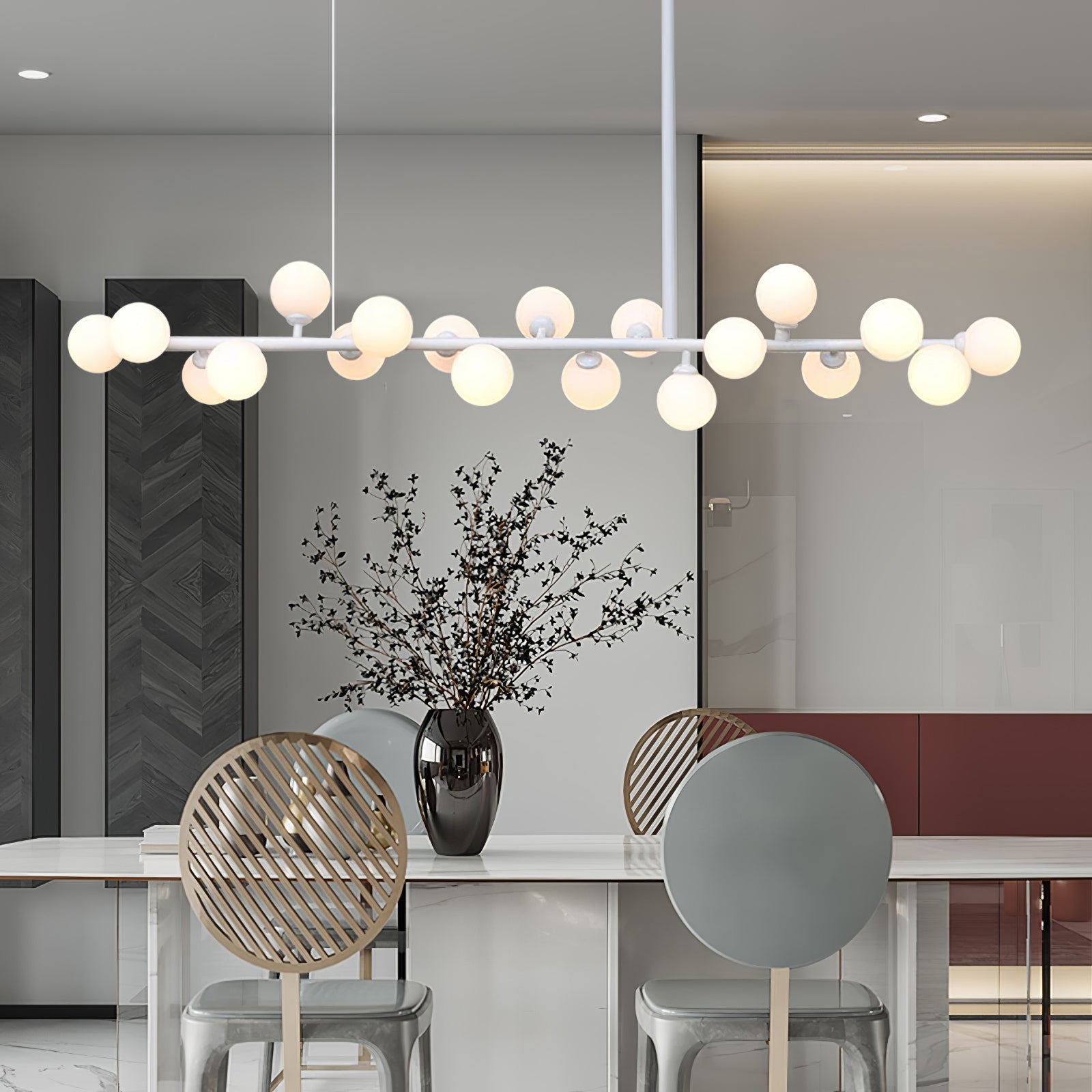 Linear Balls Chandelier - Zonesus