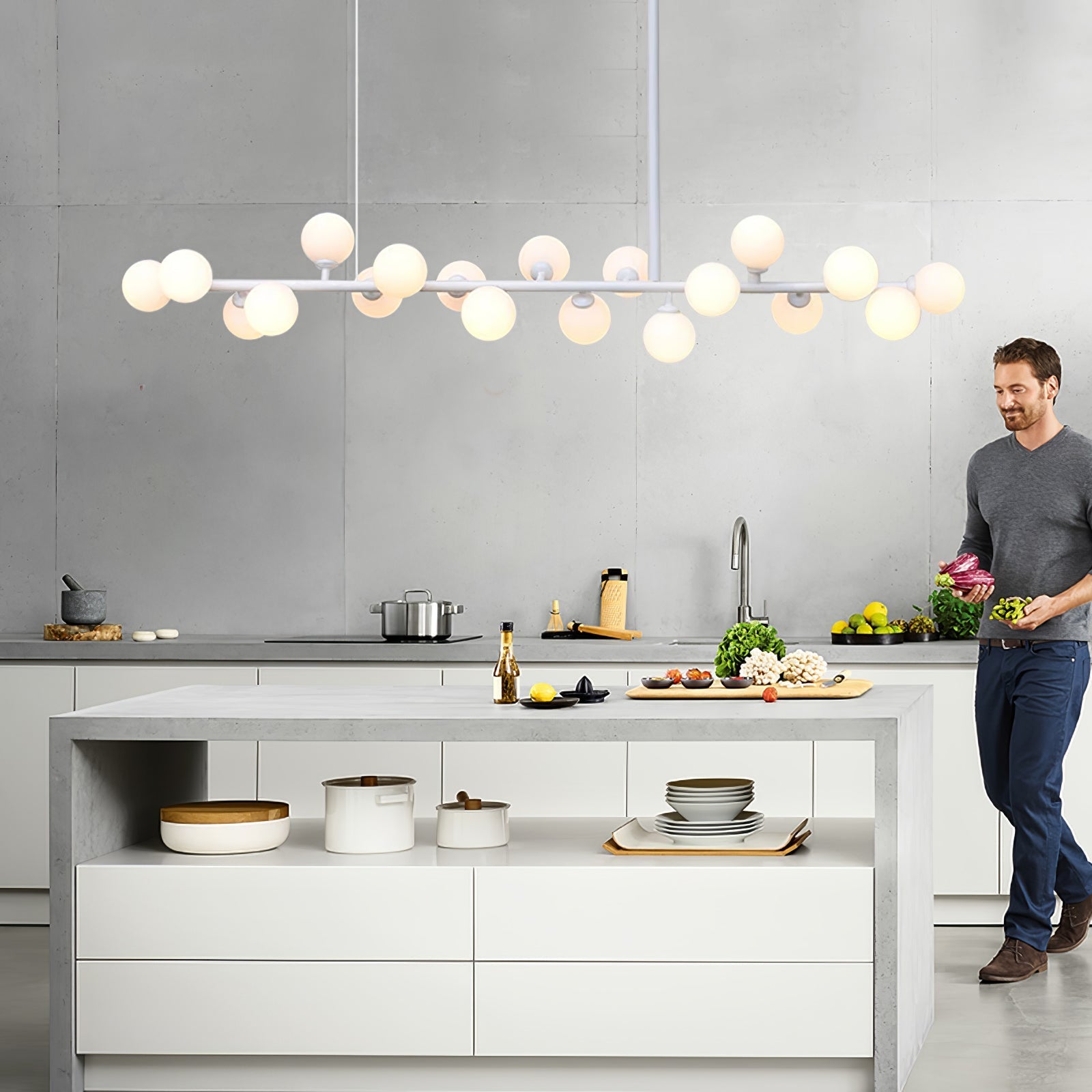 Linear Balls Chandelier - Zonesus