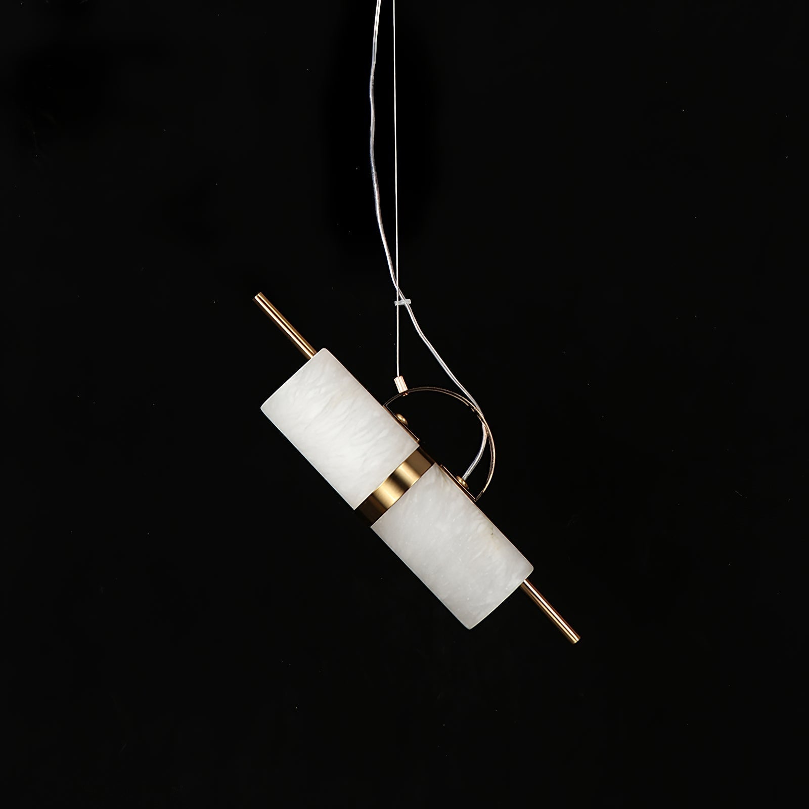 Mini Cylindrical Alabaster Pendant Light - Zonesus