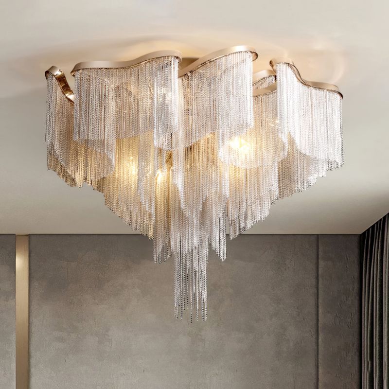 Modern Aluminum Chain Tassel Pendant - Zonesus