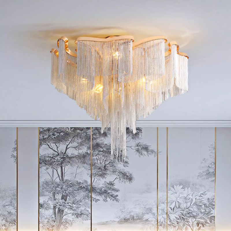Modern Aluminum Chain Tassel Pendant - Zonesus