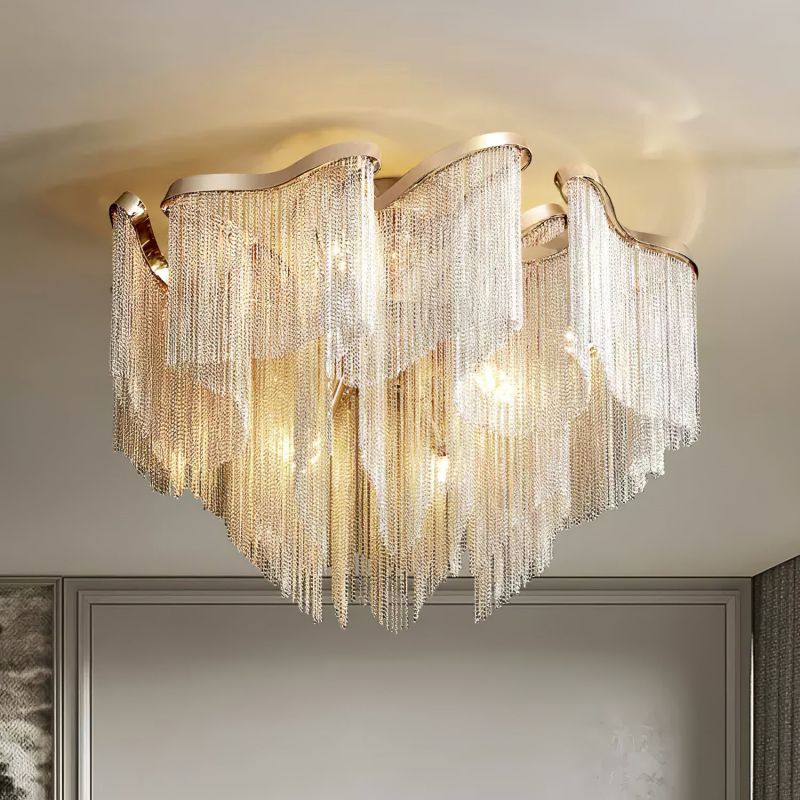 Modern Aluminum Chain Tassel Pendant - Zonesus