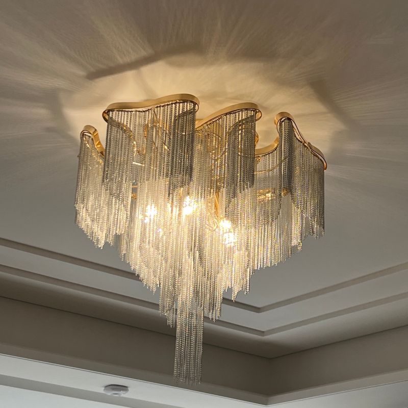 Modern Aluminum Chain Tassel Pendant - Zonesus