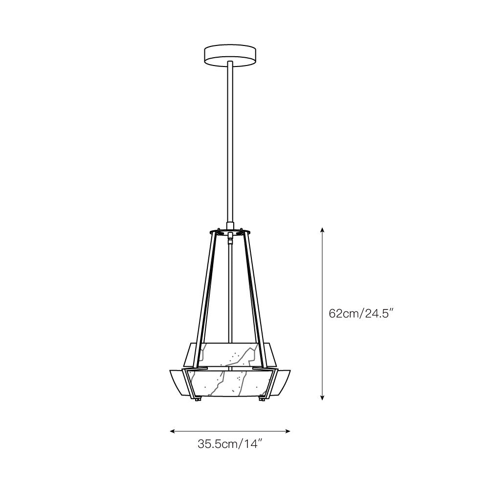 Mohegan Alabaster Pendant Lamp - Zonesus