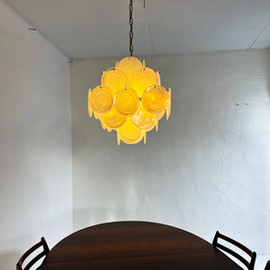 Murano Chandelier 36 White Disks - Zonesus