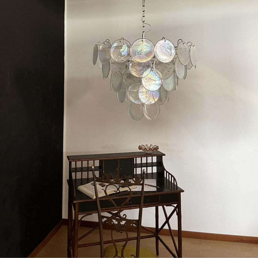 Murano Chandelier 57 Iridescent Glass - Zonesus