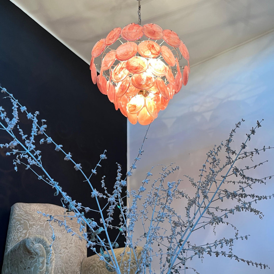 Murano Chandelier 57 Pink - Zonesus