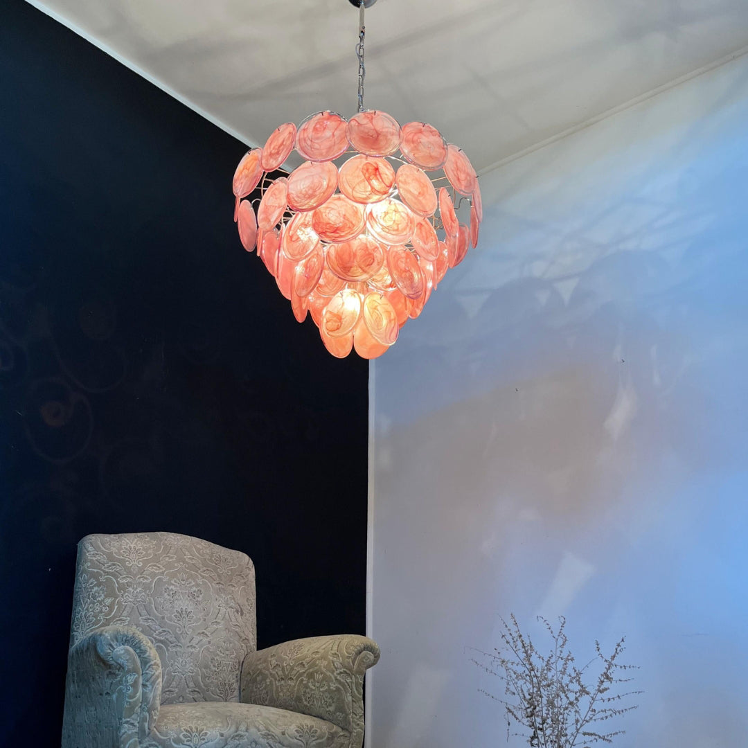Murano Chandelier 57 Pink - Zonesus