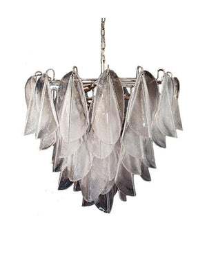 Murano Chandelier – Rondini – 57 glass leaves – Transparent - Zonesus