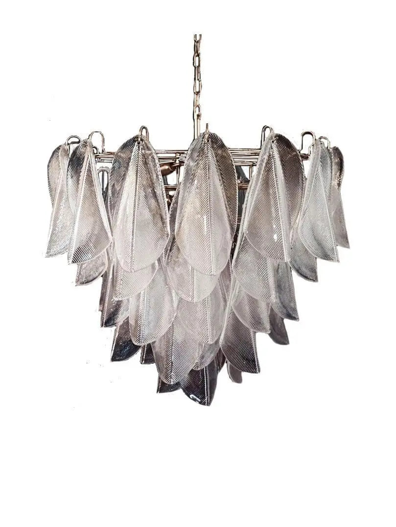 Murano Chandelier – Rondini – 57 glass leaves – Transparent - Zonesus