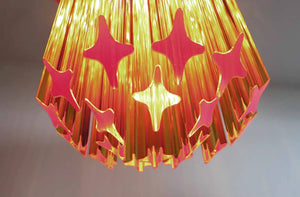 Murano Chandelier – Quadriedri – 46 prisms – Amber - Zonesus