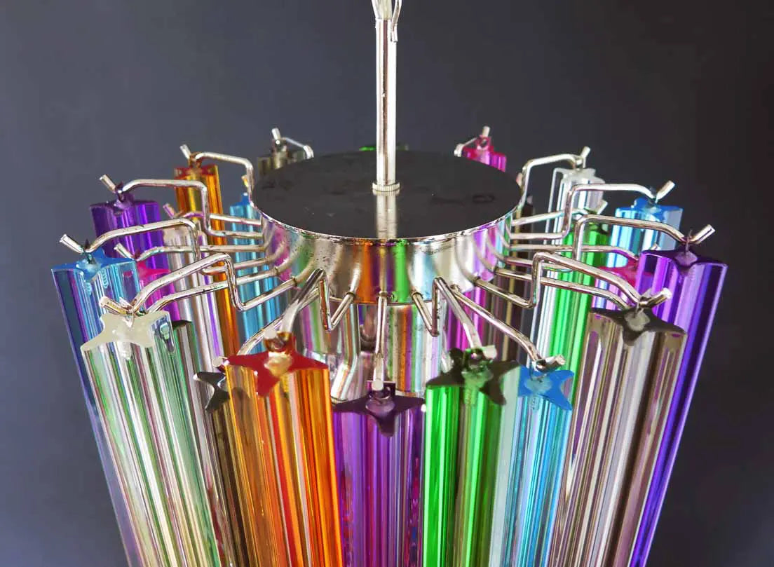 Murano Chandelier – Quadriedri – 46 prisms – Multi - Zonesus