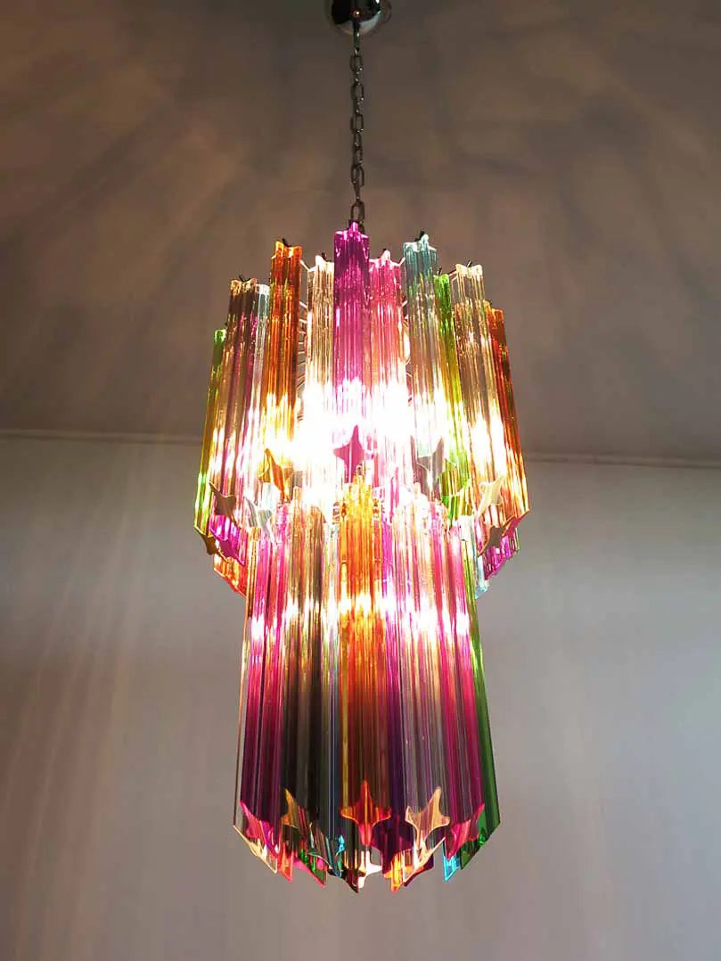 Murano Chandelier – Quadriedri – 46 prisms – Multi - Zonesus