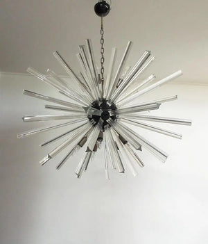 Murano Chandelier – Sputnik – 50 prisms – Transparent - Zonesus