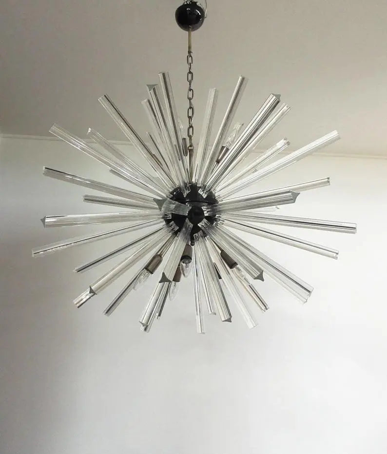 Murano Chandelier – Sputnik – 50 prisms – Transparent - Zonesus
