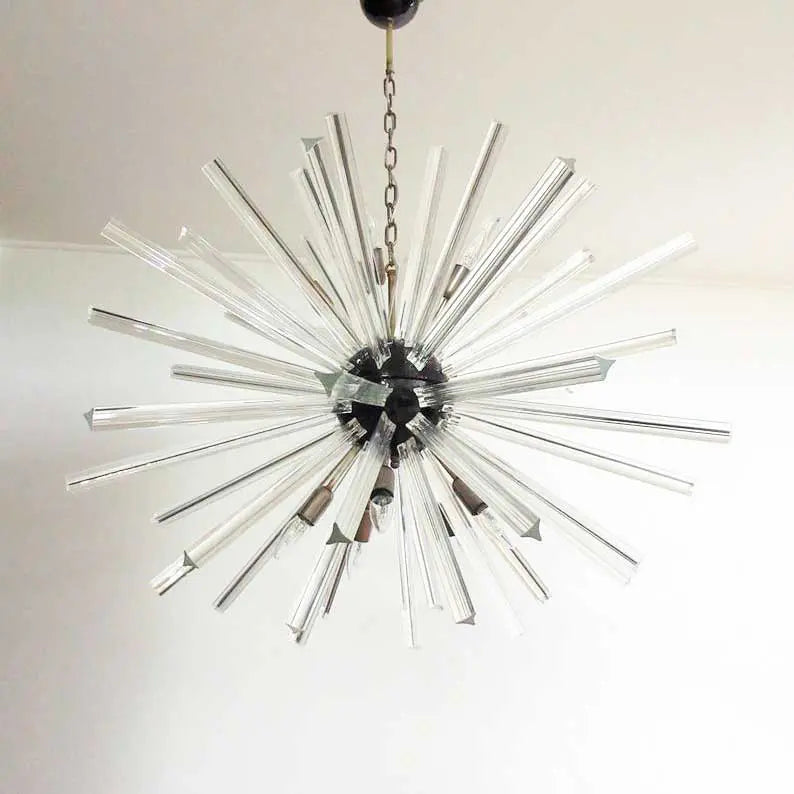 Murano Chandelier – Sputnik – 50 prisms – Transparent - Zonesus