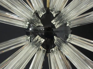 Murano Chandelier – Sputnik – 50 prisms – Transparent - Zonesus