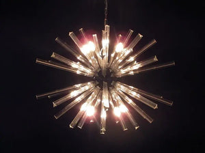 Murano Chandelier – Sputnik – 50 prisms – Transparent - Zonesus