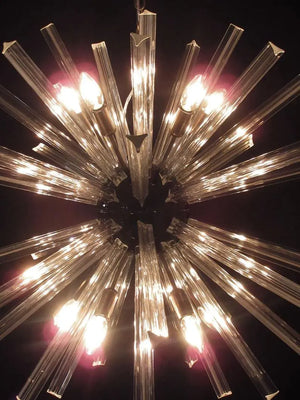Murano Chandelier – Sputnik – 50 prisms – Transparent - Zonesus
