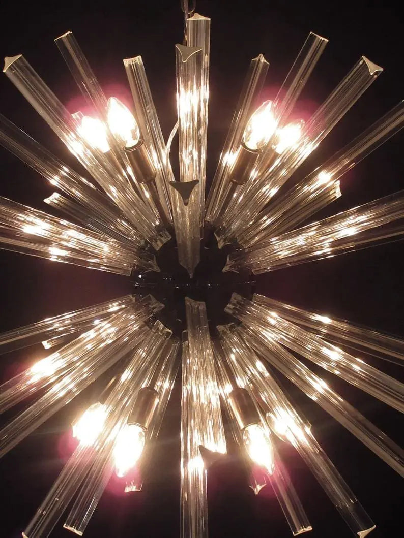 Murano Chandelier – Sputnik – 50 prisms – Transparent - Zonesus