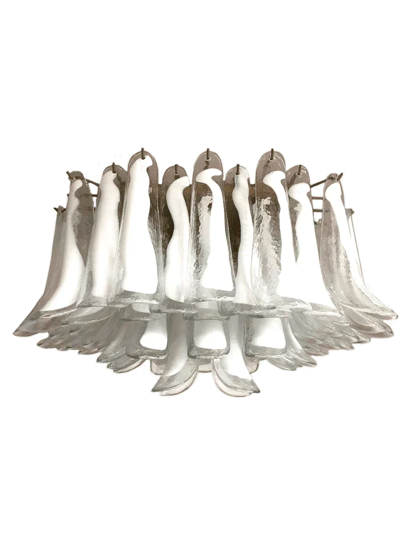 Murano Ceiling lamp – 64 petals – Transparent/White - Zonesus