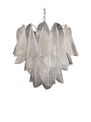Murano Chandelier – Rondini – 41 glass leaves – Transparent - Zonesus