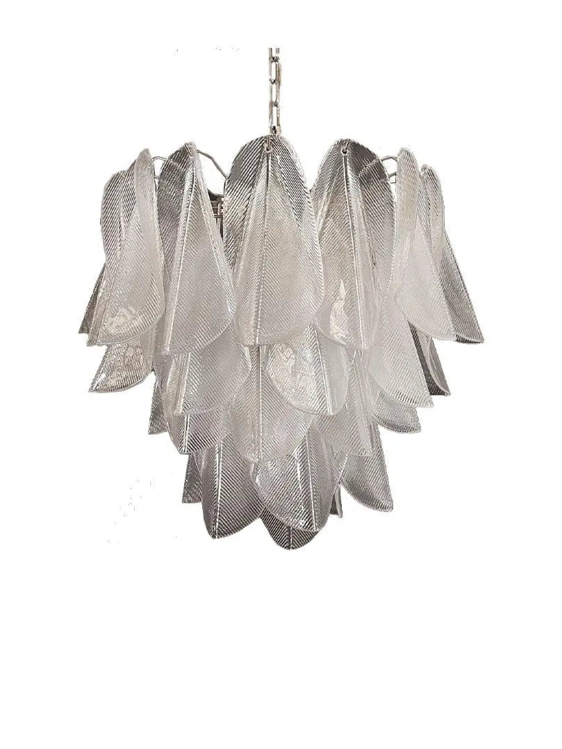 Murano Chandelier – Rondini – 41 glass leaves – Transparent - Zonesus