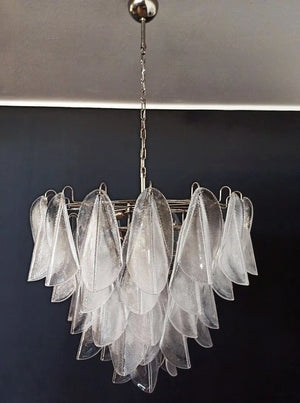 Murano Chandelier – Rondini – 57 glass leaves – Transparent - Zonesus