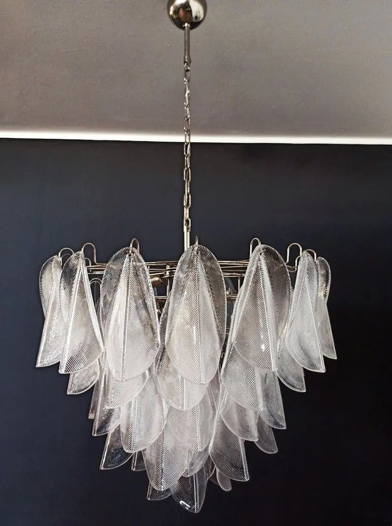 Murano Chandelier – 23 Rondini – Granigliar – Transparent - Zonesus