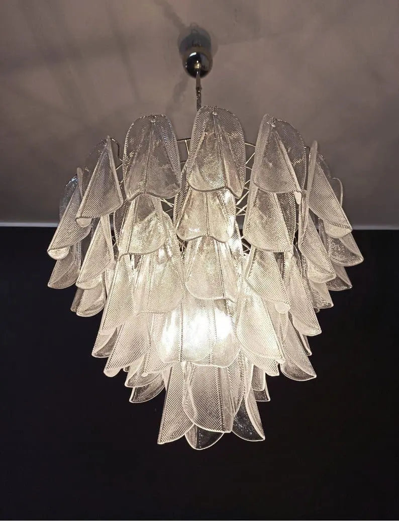 Murano Chandelier – 23 Rondini – Granigliar – Transparent - Zonesus