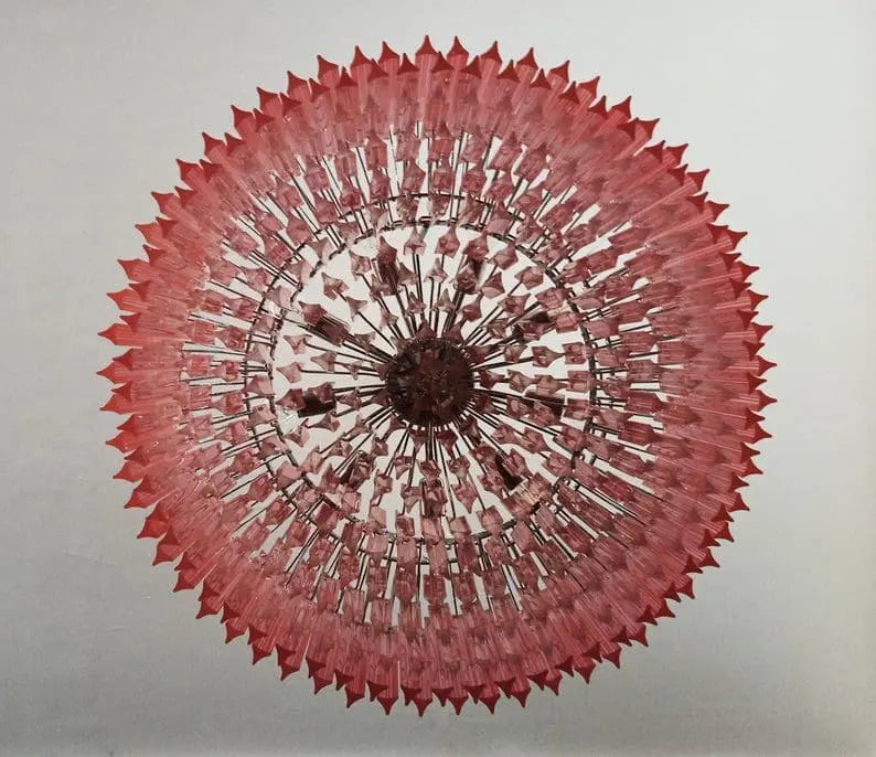 Murano Chandelier – Triedri – 391 prisms – Pink - Zonesus