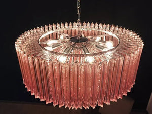 Murano Chandelier – Triedri – 391 prisms – Pink - Zonesus