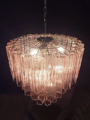 Murano Chandelier – 52 tubes – Pink - Zonesus