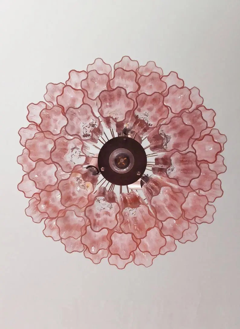 Murano Chandelier – 52 tubes – Pink - Zonesus