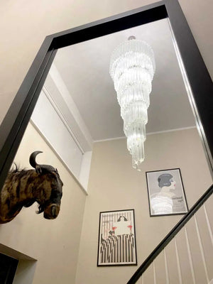 Murano Chandelier – Spiral – 215 prisms – Transparent - Zonesus