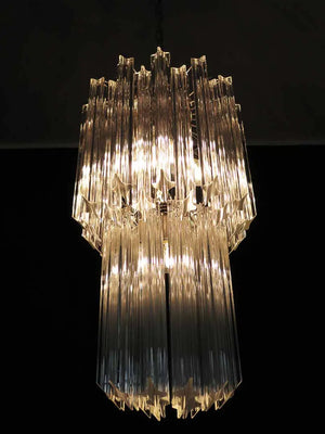 Murano Chandelier – Quadriedri – 46 prisms – Transparent - Zonesus