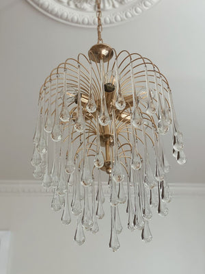 Vintage – Murano chandelier – Teardrop – 68 drops – Clear - Zonesus