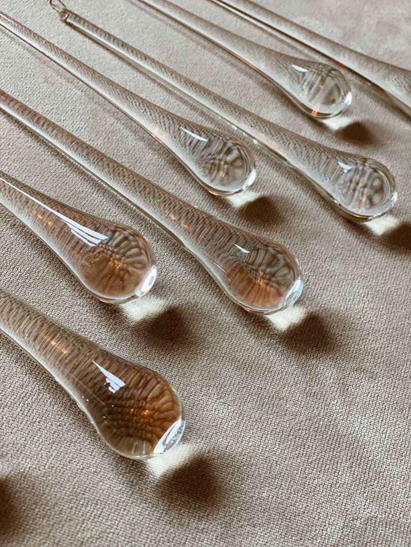 Vintage – Murano chandelier – Teardrop – 68 drops – Clear - Zonesus