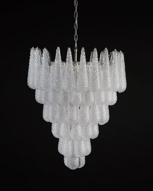 Murano Chandelier – Drop – 75 glasses – Transparent - Zonesus